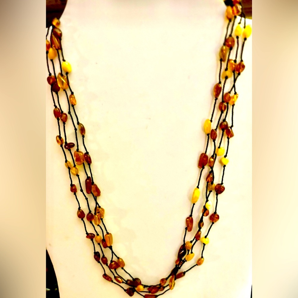 Vintage Baltic Amber Multi-Strand Necklace